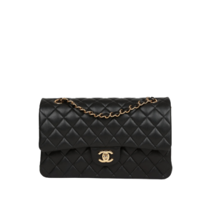 Medium Classic Double Flap Bag Lamb skin - chanel-1-black-1.png