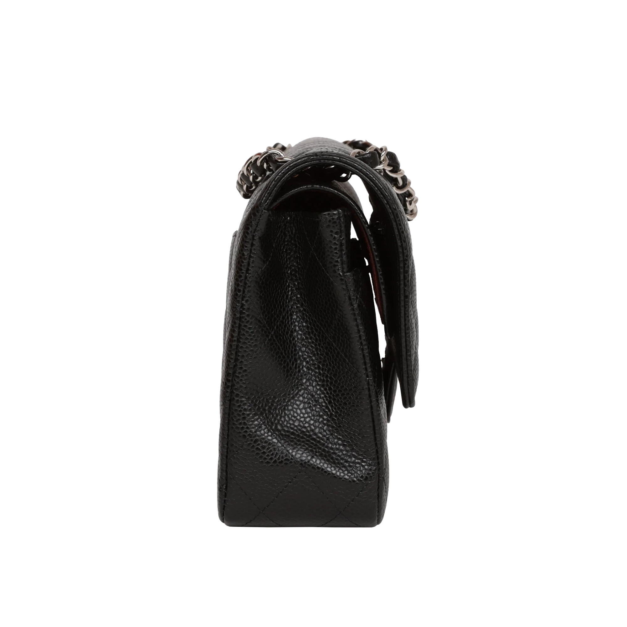 chanel #3 black silver 2 Medium Classic Double Flap Bag Caviar Skin - chanel-3-black-silver-2.png