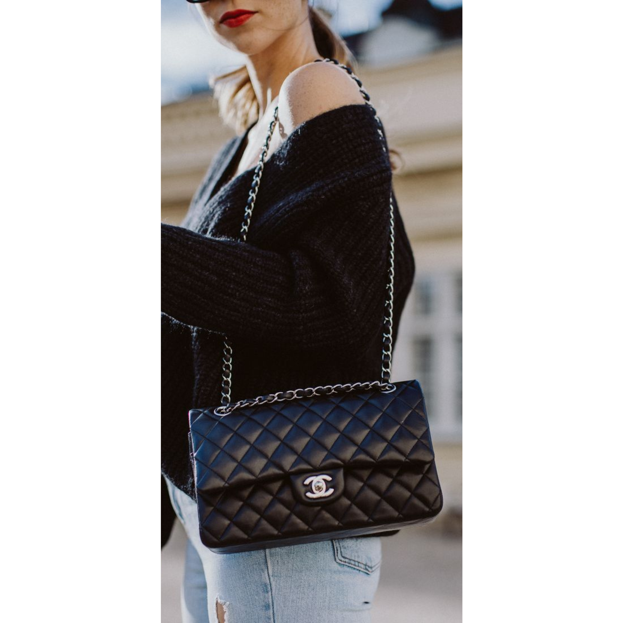Medium Classic Double Flap Bag Lamb skin - chanel-11-6.png
