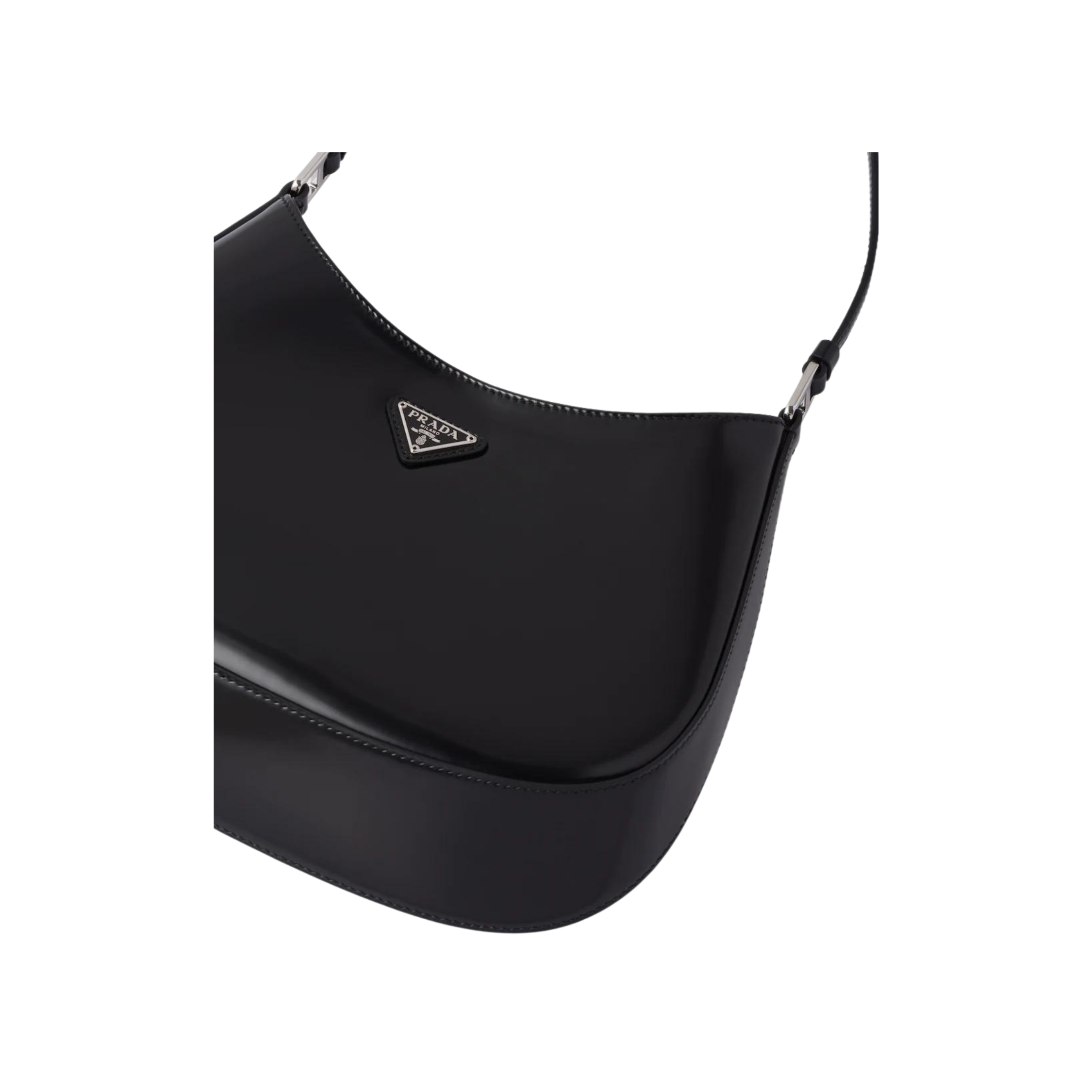 prada #4 black 4 Prada Cleo brushed leather shoulder bag - prada-4-black-4.png