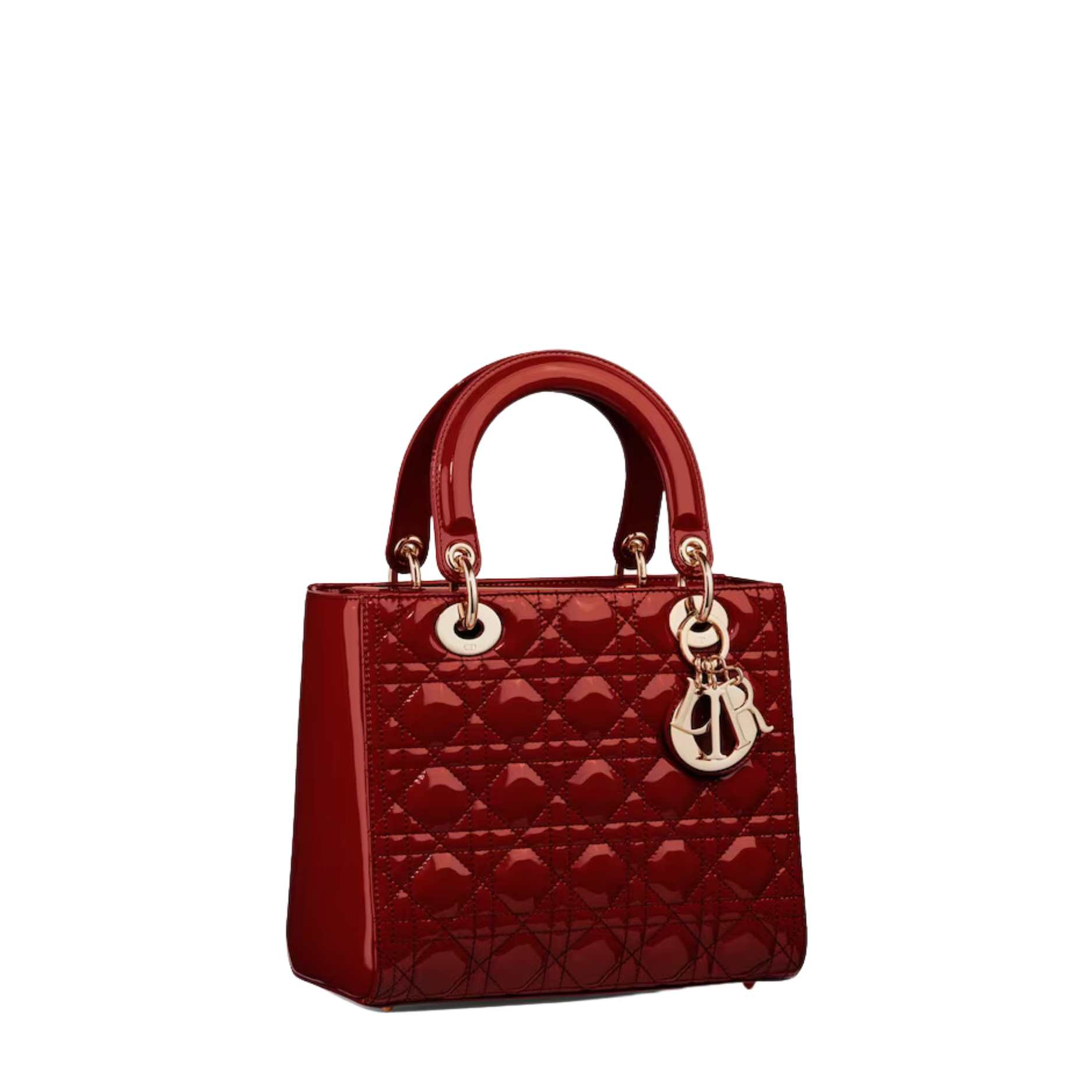MEDIUM LADY DIOR BAG CHERRY - 3-4.jpeg