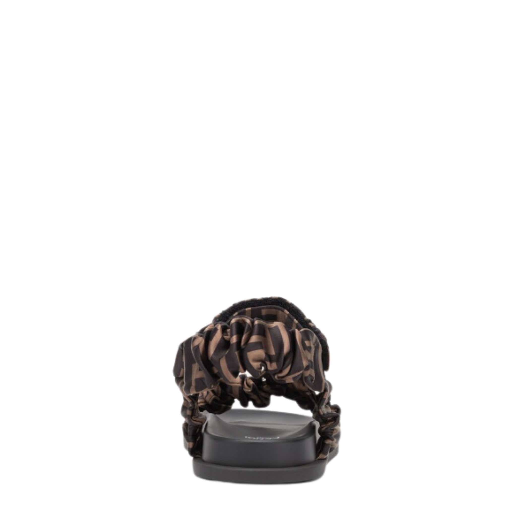 Fendi Feel Brown Satin Sandals - 2-7.jpeg