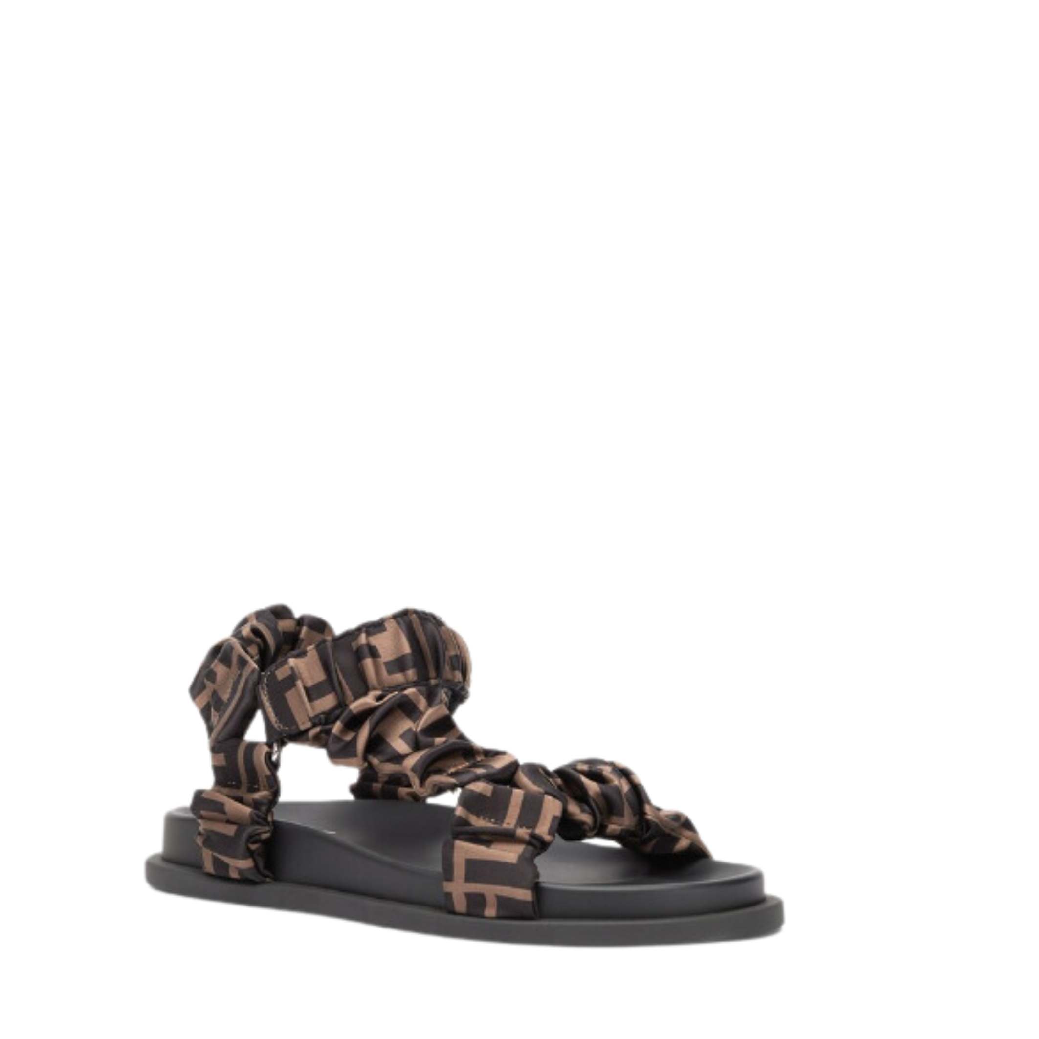 Fendi Feel Brown Satin Sandals - 4-7.jpeg