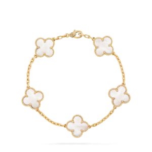 Vintage Alhambra bracelet 5 motifs Mother-of-Pearl - 10-1.jpeg