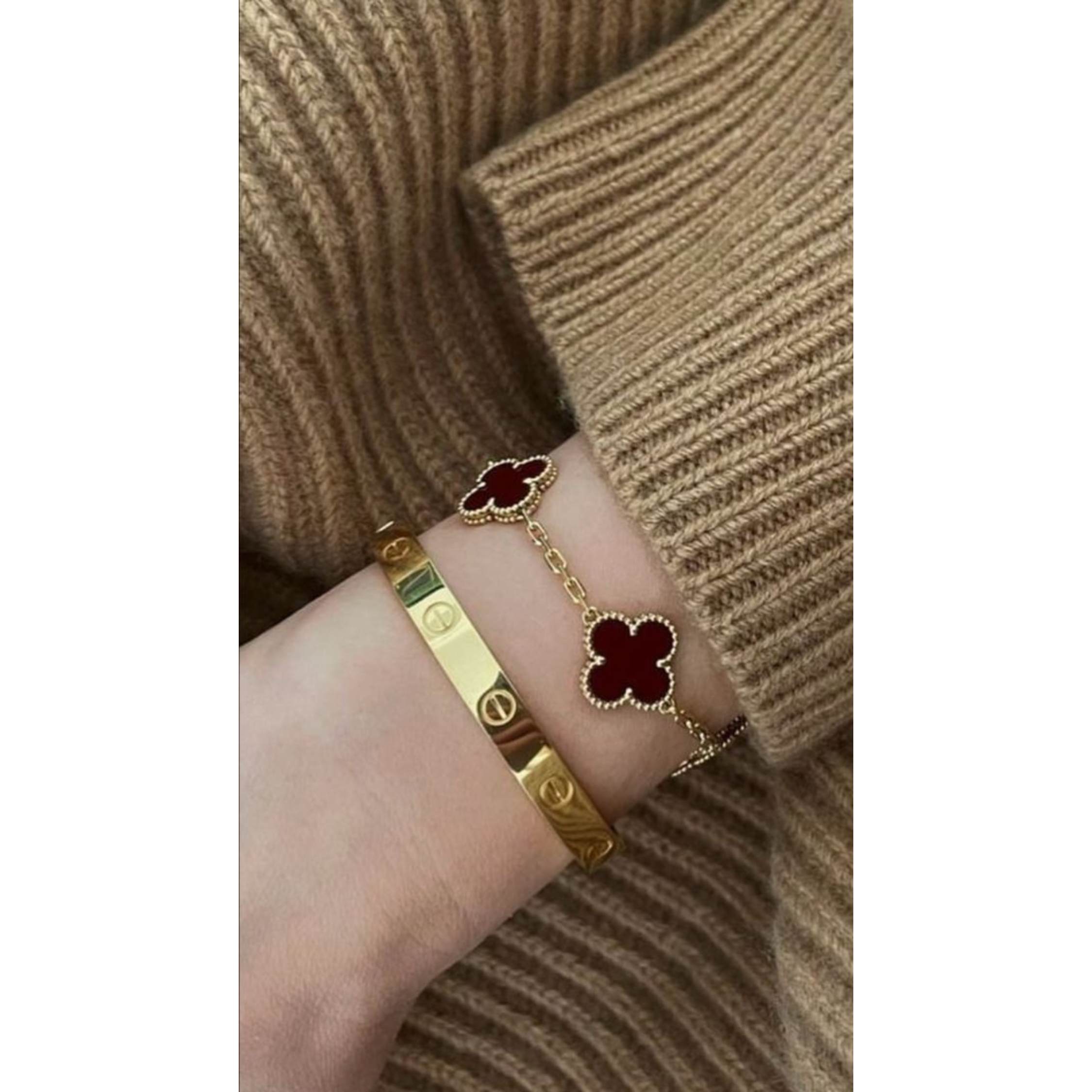 12 Vintage Alhambra bracelet 5 motifs Carnelian - 12-1.jpeg
