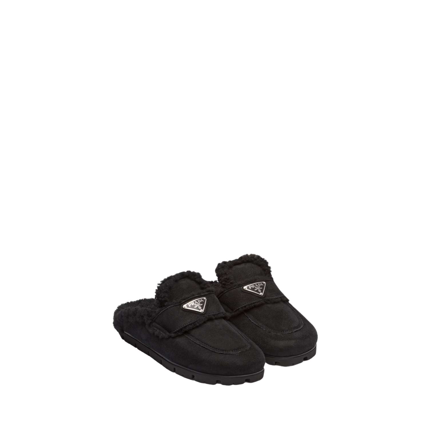 2 Black Shearling slippers - 2-2.jpg