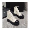 Chanel Black/Cream Combat Boots - 4-1.jpg