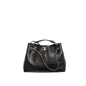 Shopping bag, Calfskin black - 1-4.jpg